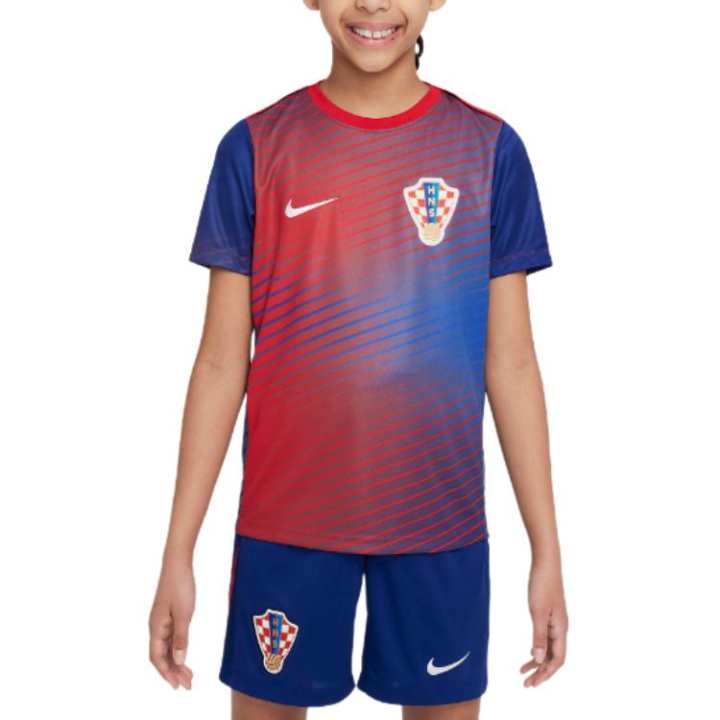 Nike Nike Dri Fit T Shirt Deep Royal Blue/Super Royal/University Red/White Teenagers