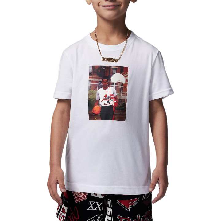 Jordan Jordan T Shirt T Shirt White Children Aged 3 7 Years Old