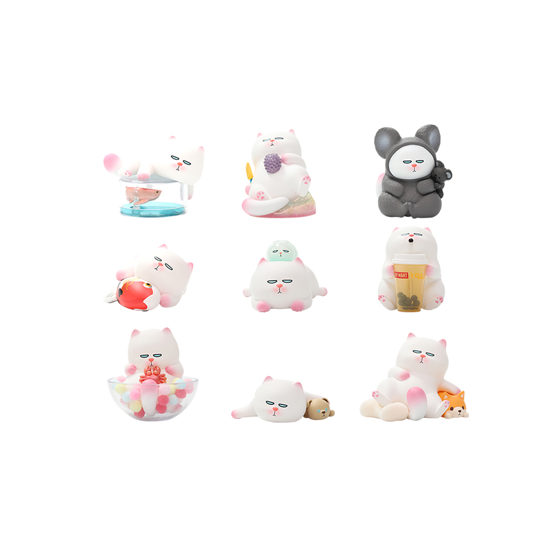 POP MART VIVICAT Lazy Friends Collection Mystery Boxes Single Mystery Box/Full Box 9 Pcs