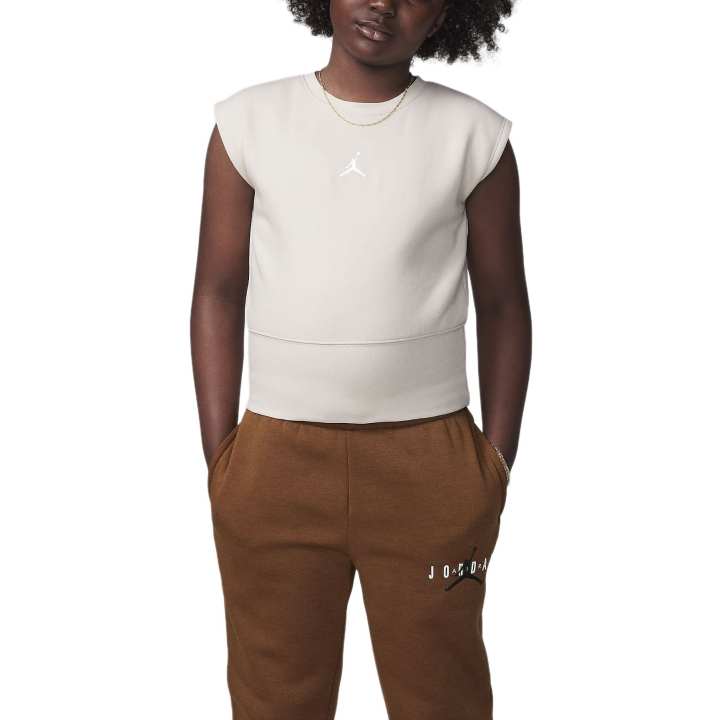 Jordan Jordan Tank Top Brooklyn FleeceVEST Light Brown Teenagers