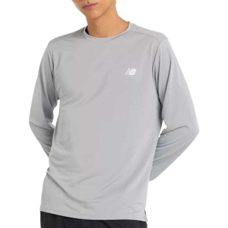 New Balance New Balance Shirts Men's Gray Crew Neck Moderate Shirt