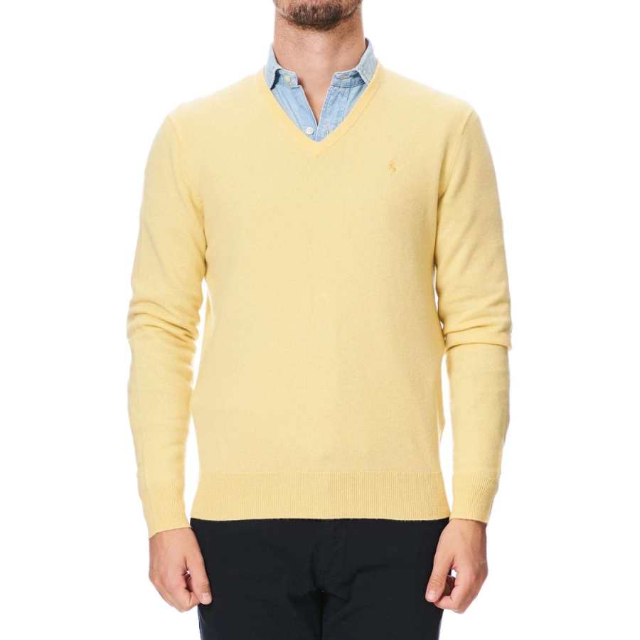 Polo Ralph Lauren FW23 Knitwear Classic Version Men's Yellow