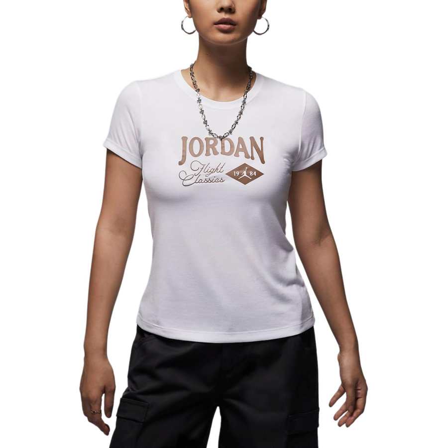 Jordan Jordan T Shirts Women's White Crew Neck Moderate