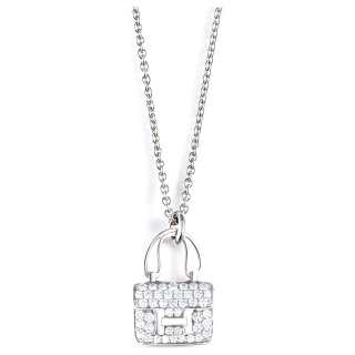 HERMES Constance Full Rhinestones Diamond Necklaces Women's