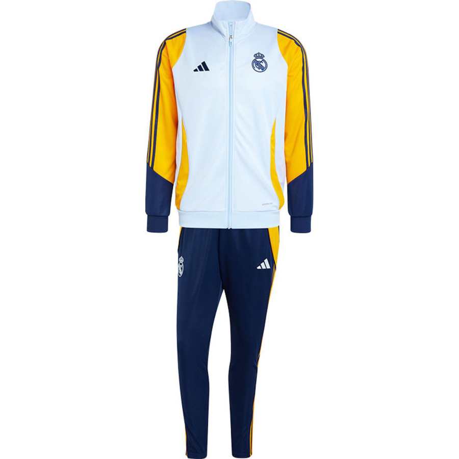 Adidas Adidas Clothing Casual Sportswear Men's Clothing Sets White+Blue Stand Collar Moderate
