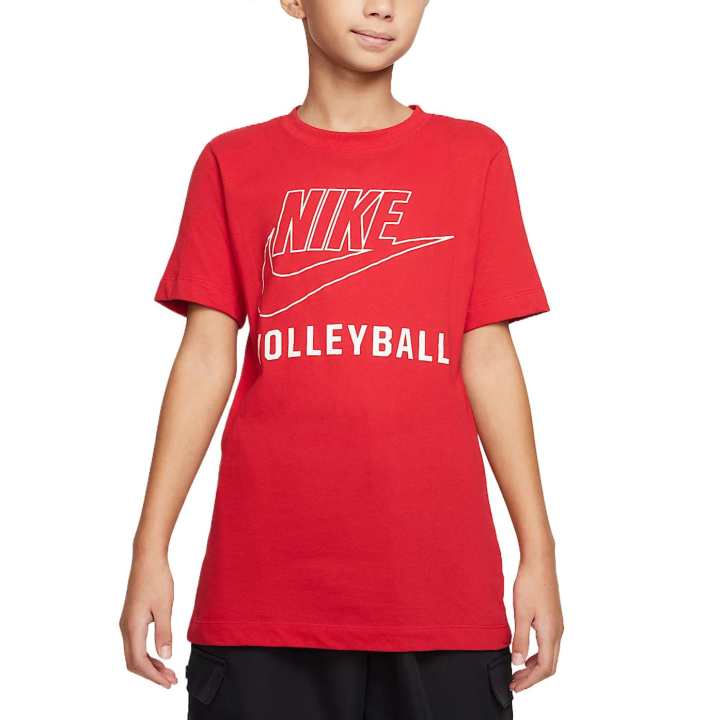 Nike Nike Swoosh T Shirt Red Teenagers
