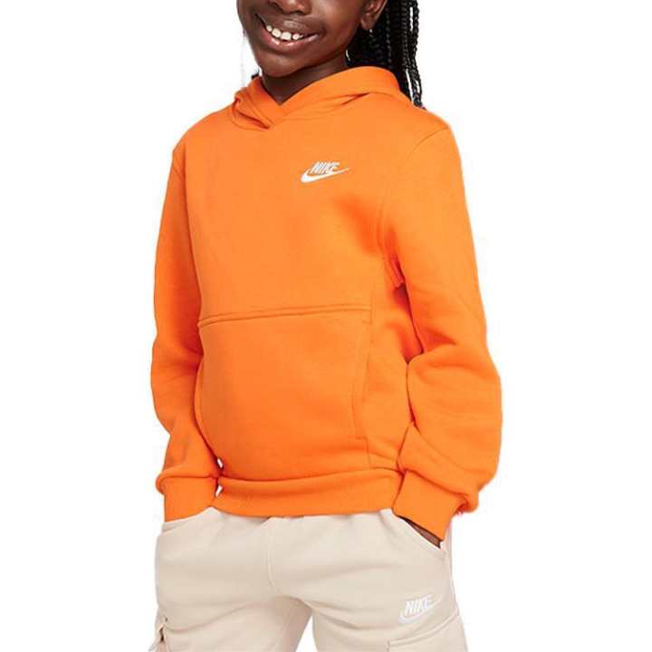 Nike Nike Sportswear Club Sweatshirt Safety Orange/White Teenagers