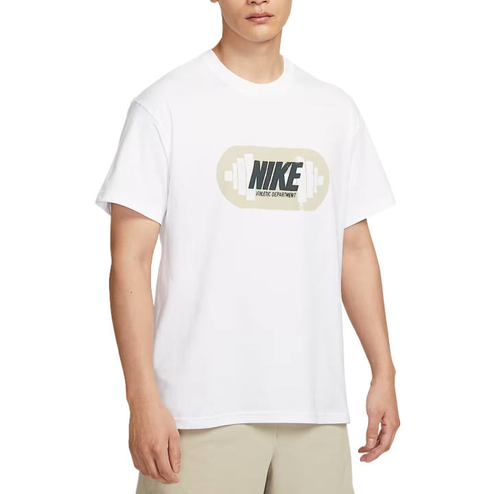 Nike Nike T Shirts Men's White Crew Neck Moderate Straight Fit