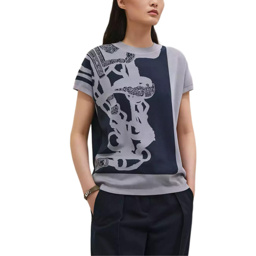 HERMES Hermès Pre Owned 2020s Brides De Gala Patterned Knit