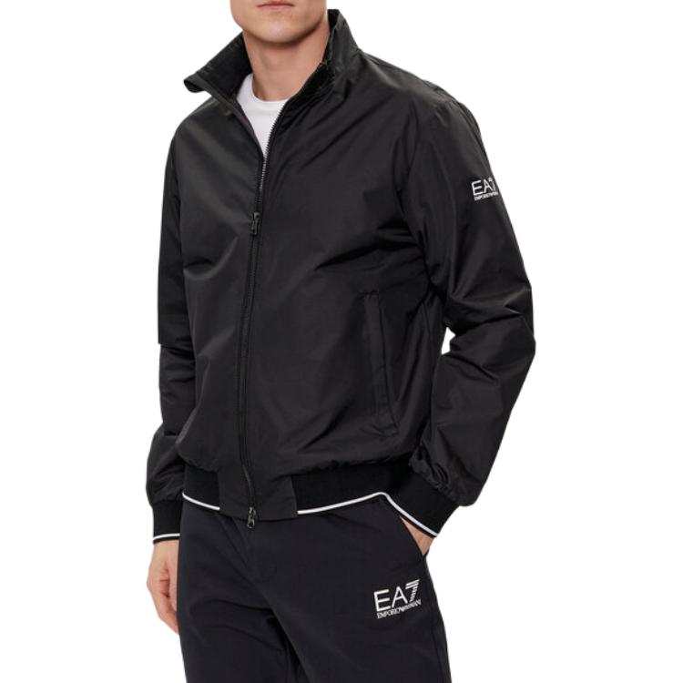 EMPORIO ARMANI Logo-Printed Zipped Lightweight Jacket