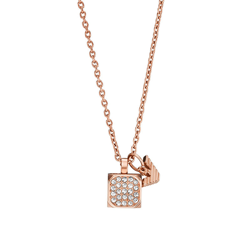 EMPORIO ARMANI Stainless Steel Necklaces Women's Rose Gold
