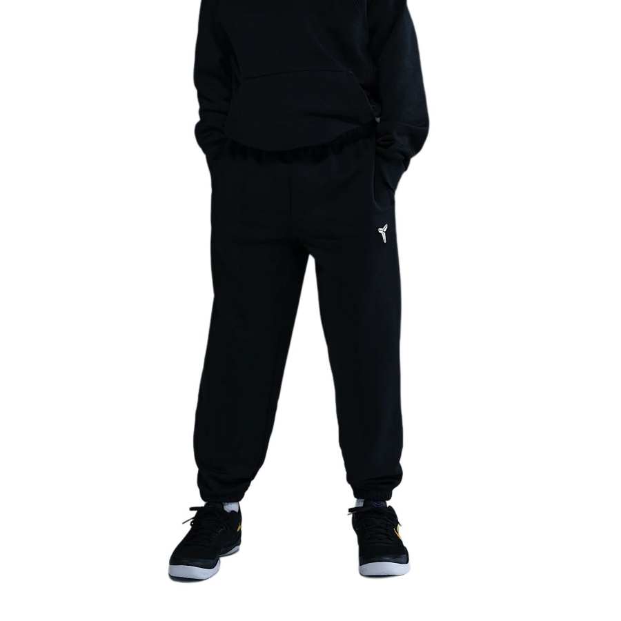 Nike Nike Knitted Sweatpants Therma FIT Kobe Collection, Casual Fleece Lined Thermal Elastic Cuff Black/White Teenagers