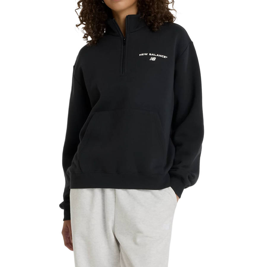 New Balance New Balance Sweatshirts Women's Black Stand Collar Moderate Regular