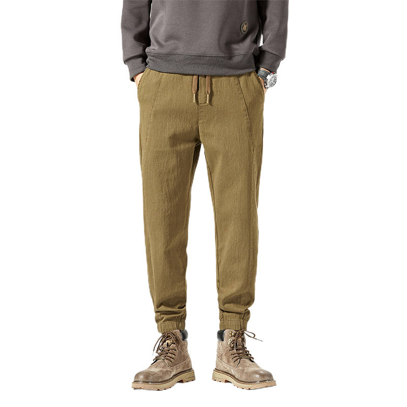 BALENO Casual Pants Men's Khaki Moderate Cuffed Pants