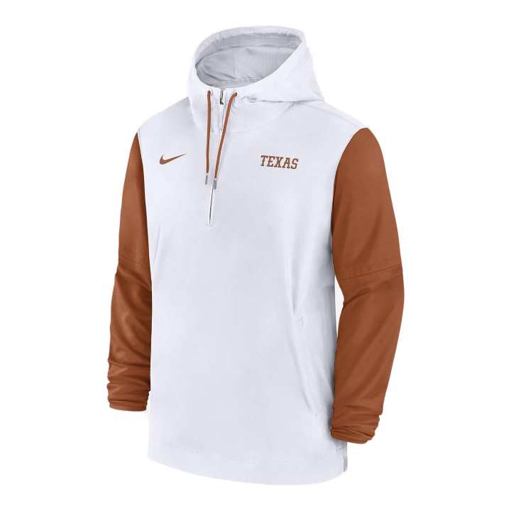 Nike Nike Texas Longhorns Sideline Pre Game Player Men's Nike College 1/2 Zip Hooded Jacket