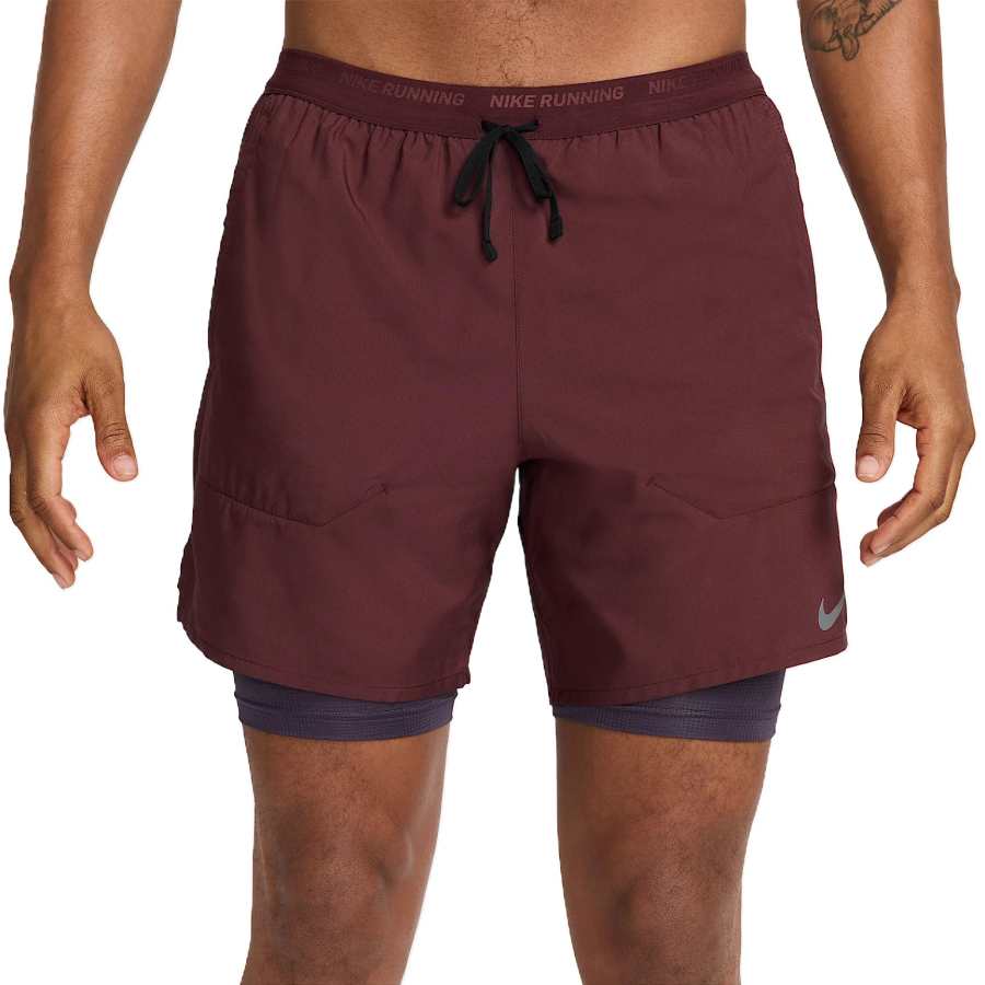 Nike Nike Dri Fit Stride Sports Shorts Men's Burgundy Red/Dark Raisins/Black