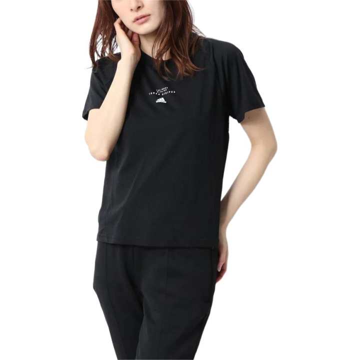 Adidas Adidas T Shirts Women's Black Crew Neck Moderate