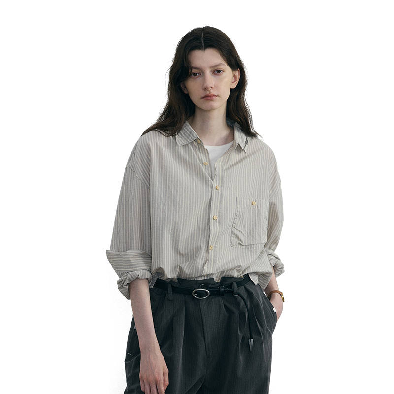 C2H4 C2H4 Shirts Unisex Beige Gray Moderate