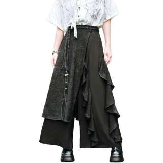 JIMI&JONS Casual Pants Unisex Black Moderate Straight Fit Pants