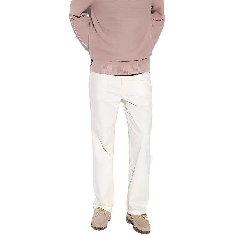 UNIQLO Jeans Men's Ivory Moderate Straight Fit Pants