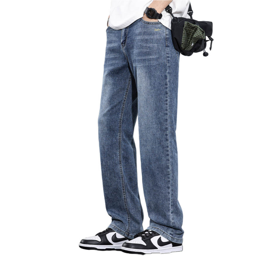 BALENO Jeans Men's Light Blue Moderate Wide Leg Pants