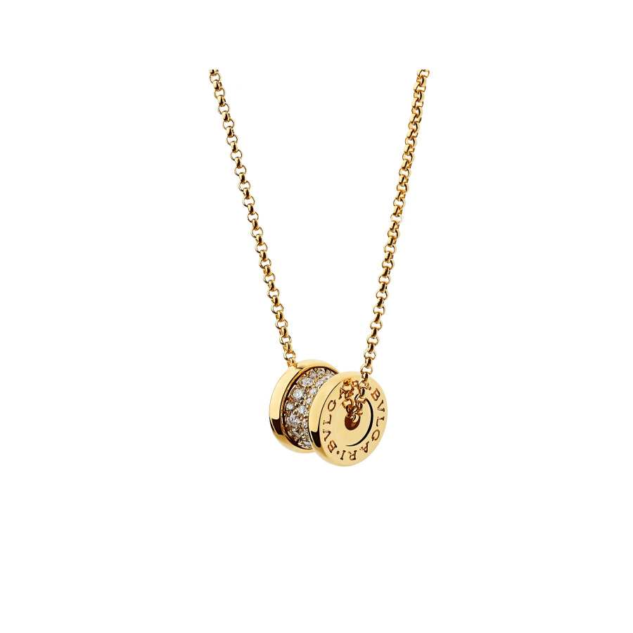 BVLGARI B.Zero1 Series 18K Gold Diamond Necklaces Unisex
