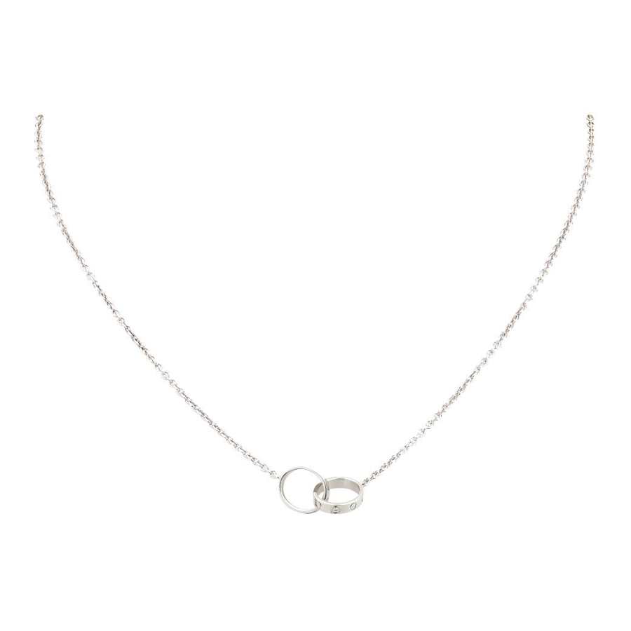 CARTIER LOVE 18K Gold Necklaces Unisex White Gold