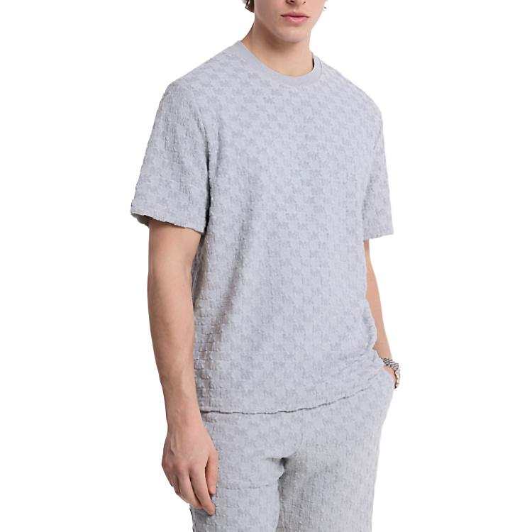MICHAEL KORS T Shirts Men's Gray Crew Neck Moderate Straight Fit