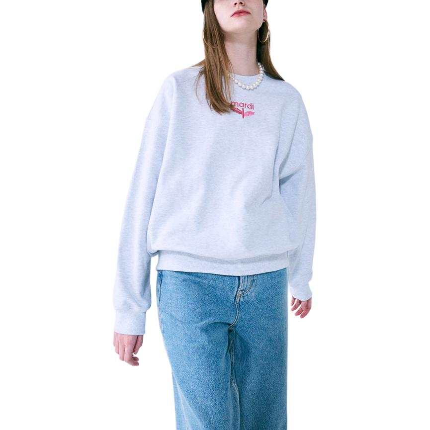 MARDI MERCREDI Sweatshirt Korean Style Women's Heather Pink