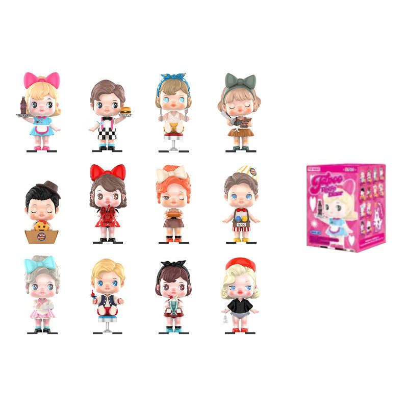 POP MART POP MART TAPOO Nostalgic Dining Room Collection Creative Mystery Boxes Single Mystery Box/Whole Box 12 Pcs