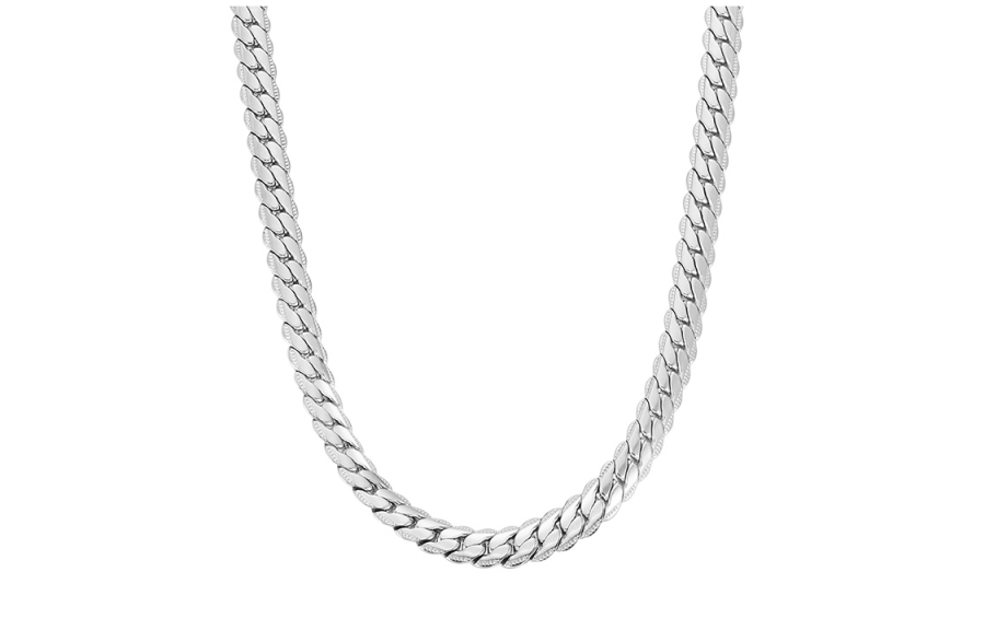 MUYKUY Titanium Steel Necklaces Unisex Silver