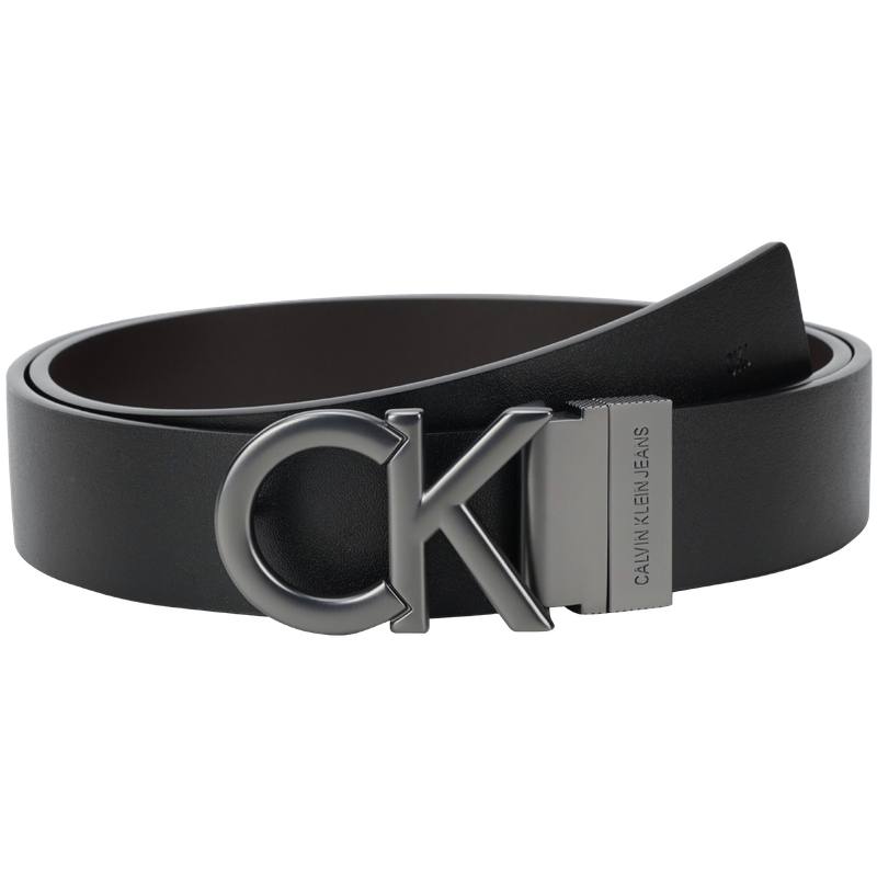 CALVIN KLEIN Cow Leather Belts Men's Black/Brown Width 3.5cm