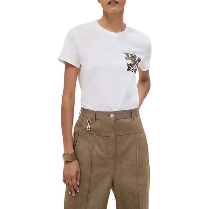 HERMES HERMES Regular T Shirt Women's White