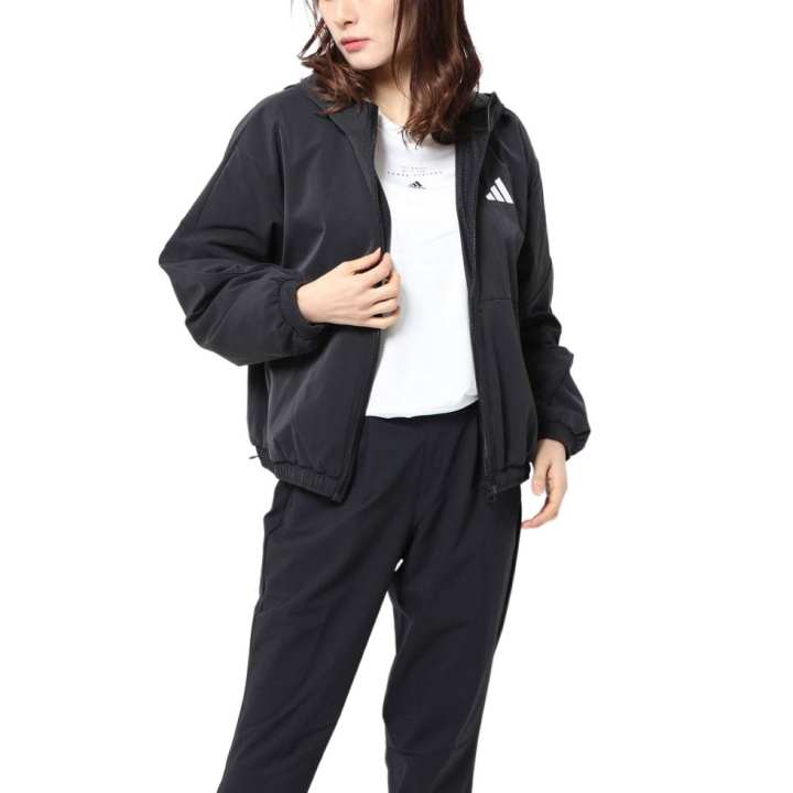 Adidas Adidas Jackets Women's Black Hooded Moderate Other