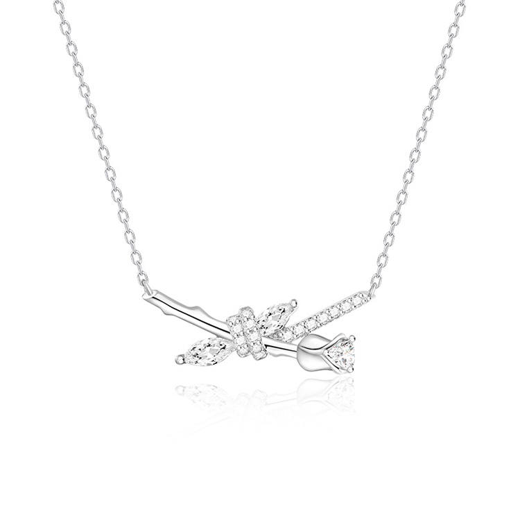 FANCI 925 Sterling Silver Synthetic Cubic Zirconia Necklaces Women's