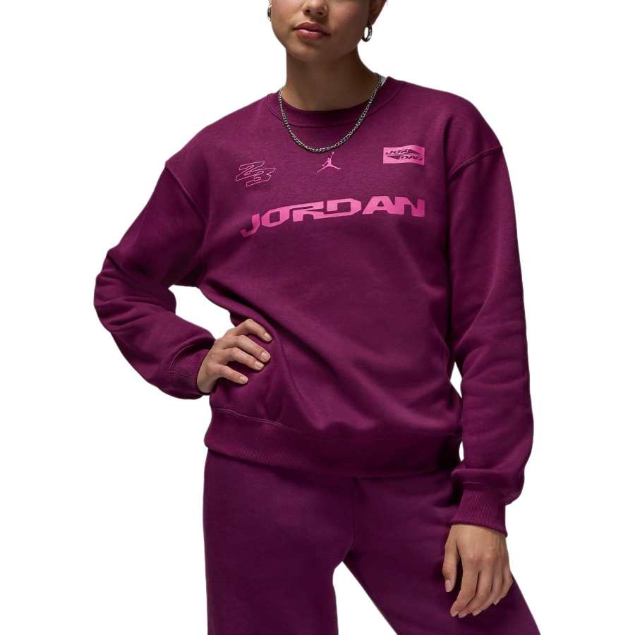 Jordan Jordan Brooklyn Fleece Sweatshirt Women's Bordeaux Red/Active Pink