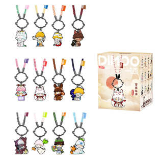 POP MART Dimoo No Sleeping Allowed Tonight Collection, Pendant Mystery Boxes Single Mystery Box/Whole Box 12 Pcs