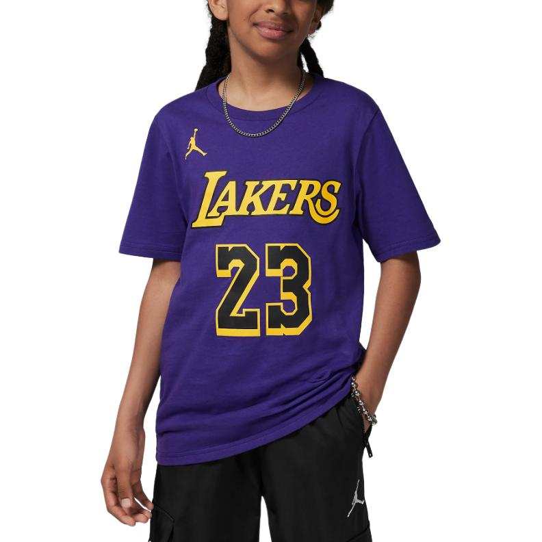 Jordan Jordan x NBA LEBRON JAMESLos Angeles Lakers SS24 T Shirt Palace Purple Teenagers