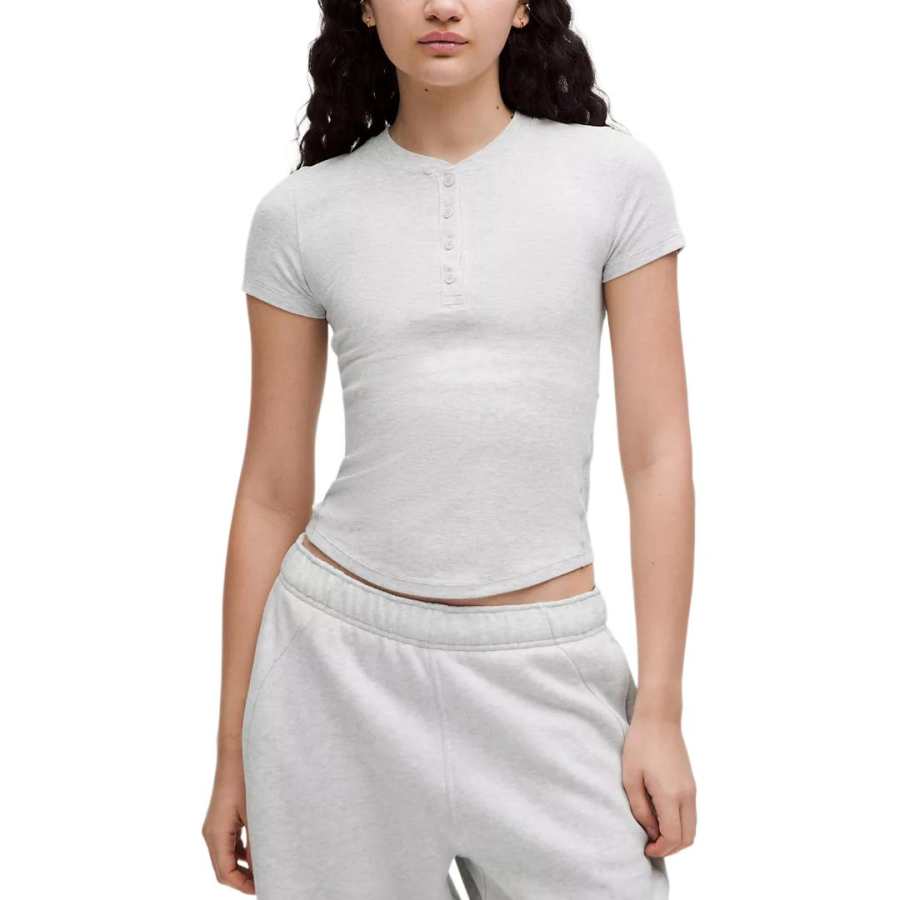 Lululemon T Shirt Women's Gray White