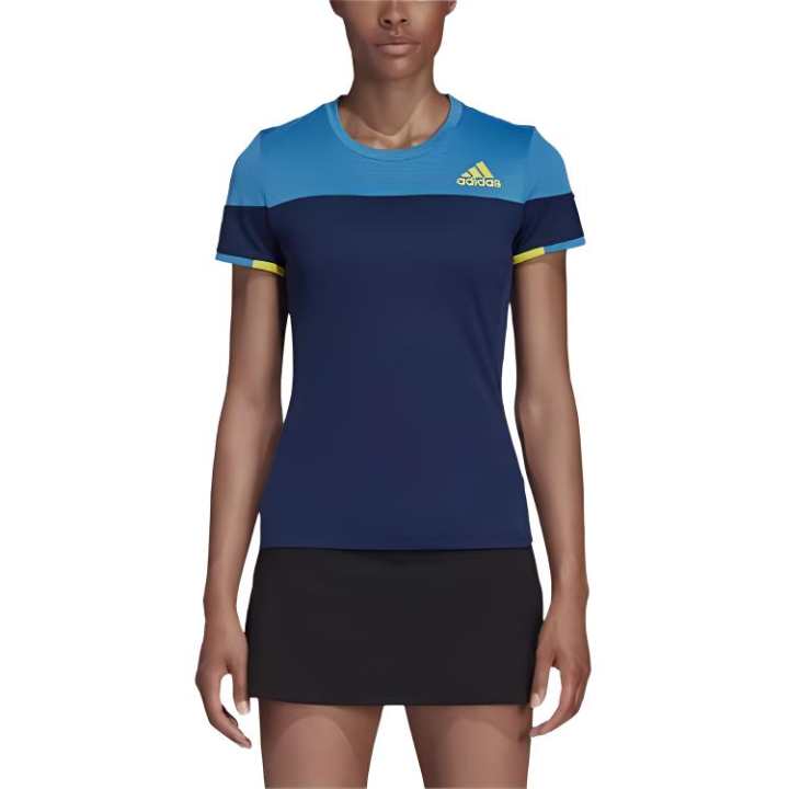 Adidas Adidas T Shirts Women's Blue Crew Neck Moderate Straight Fit