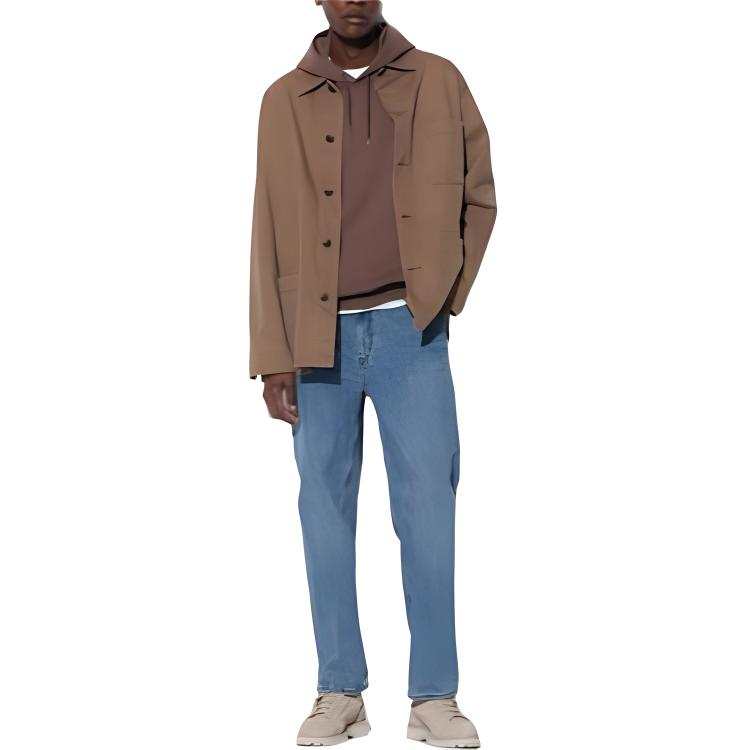 UNIQLO Denim Collection Jeans Men's Lake Blue Moderate Straight Fit Pants