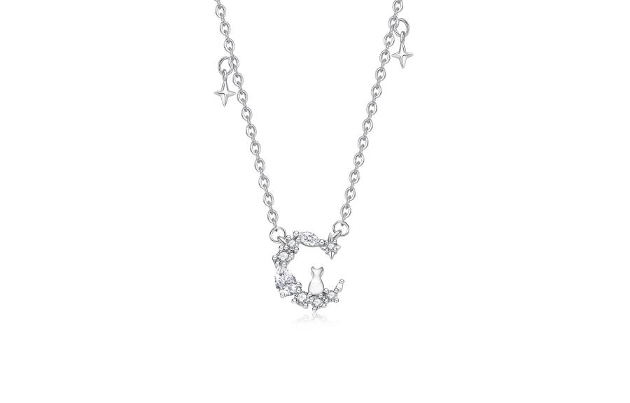 Asia Star 999 Silver With Zircon Alloy Necklaces Women's