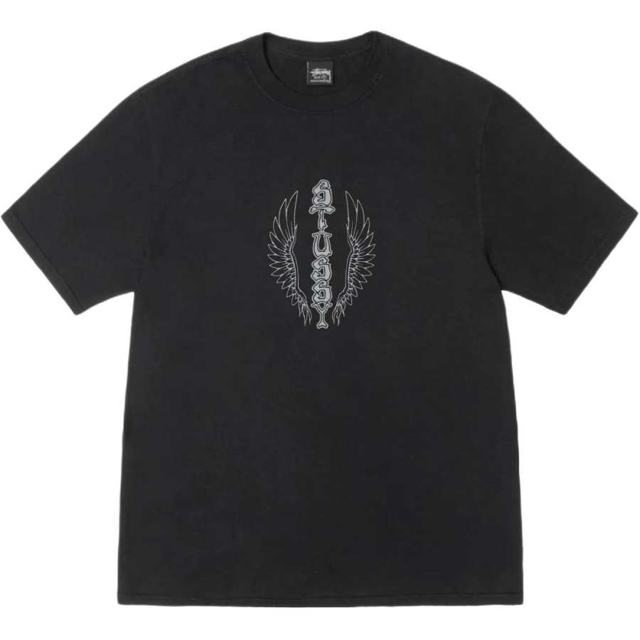 Stussy SS25 WES WINGS TEE PIGMENT DYED T Shirt Unisex