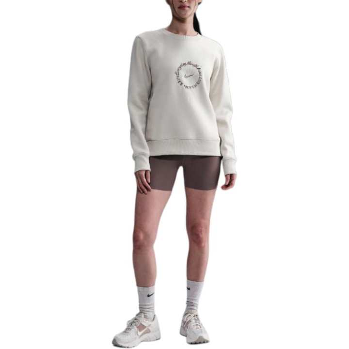 Nike Nike Sweatshirts Women's Beige Crew Neck Moderate