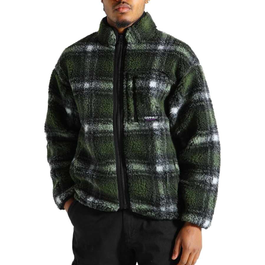 Gramicci Gramicci plaid fleece jacket