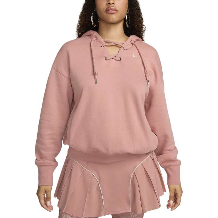 Nike Nike Serena Williams Design Crew Women's Fleece Pullover Hoodie Sweatshirt Women's Rusty Pink Color
