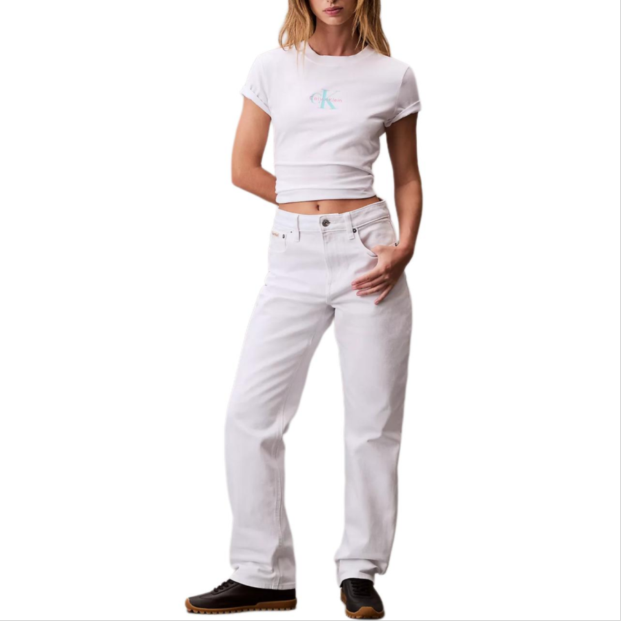 Calvin Klein T Shirts Women's Bright White Crew Neck