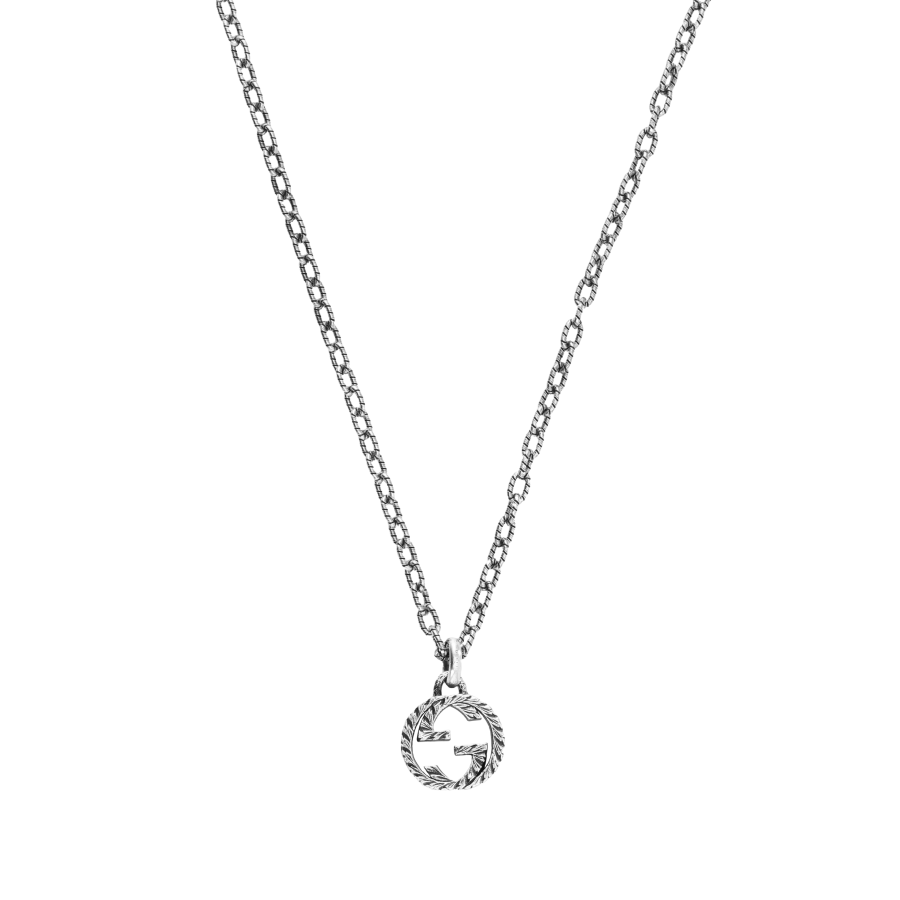 GUCCI GUCCI Sterling Silver Interlocking G Necklace