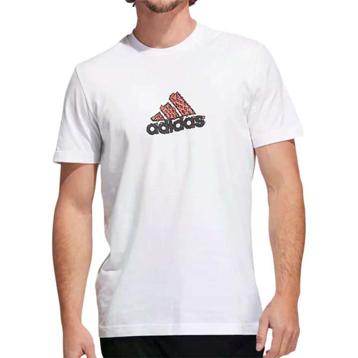 Adidas Adidas T Shirts Men's IB9425 Back Accessory Graffiti Print Crew Neck Moderate