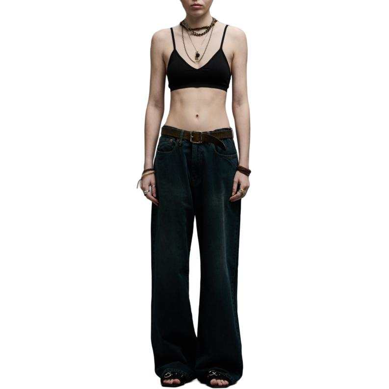 R13 SS24 Jeans Women's Camden Navy Blue
